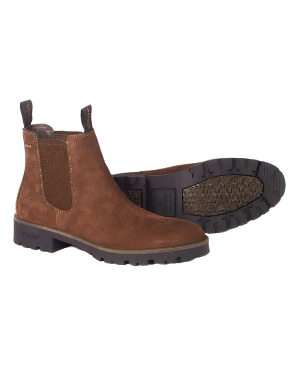 Walnut coloured Dubarry Antrim Country Boots on white background