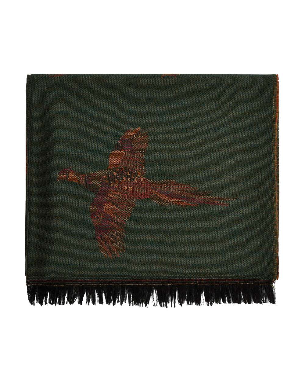 Ivy Coloured Dubarry Birchdale Wool Stole on white background