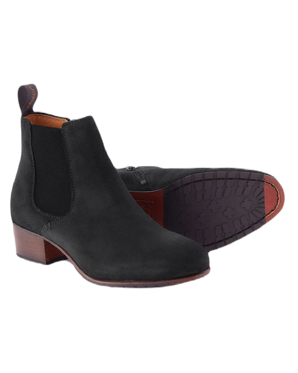 Black coloured Dubarry Bray Chelsea Boots on white background