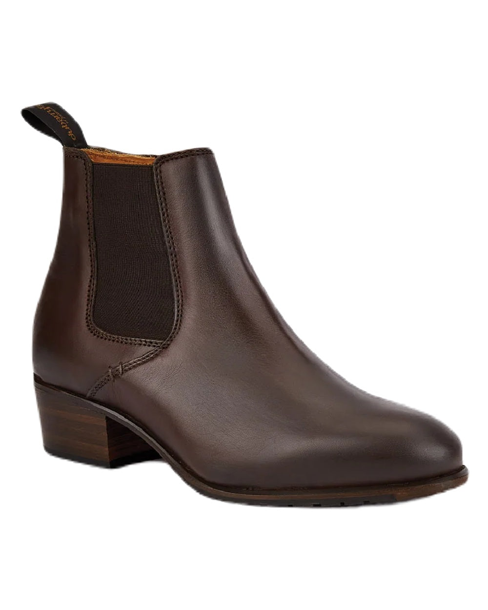 Old Rum coloured Dubarry Bray Chelsea Boots on white background
