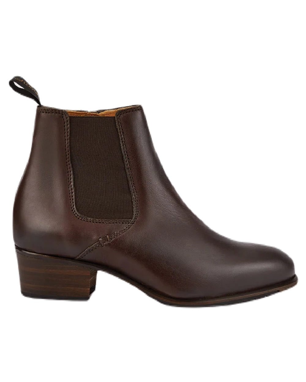 Old Rum coloured Dubarry Bray Chelsea Boots on white background