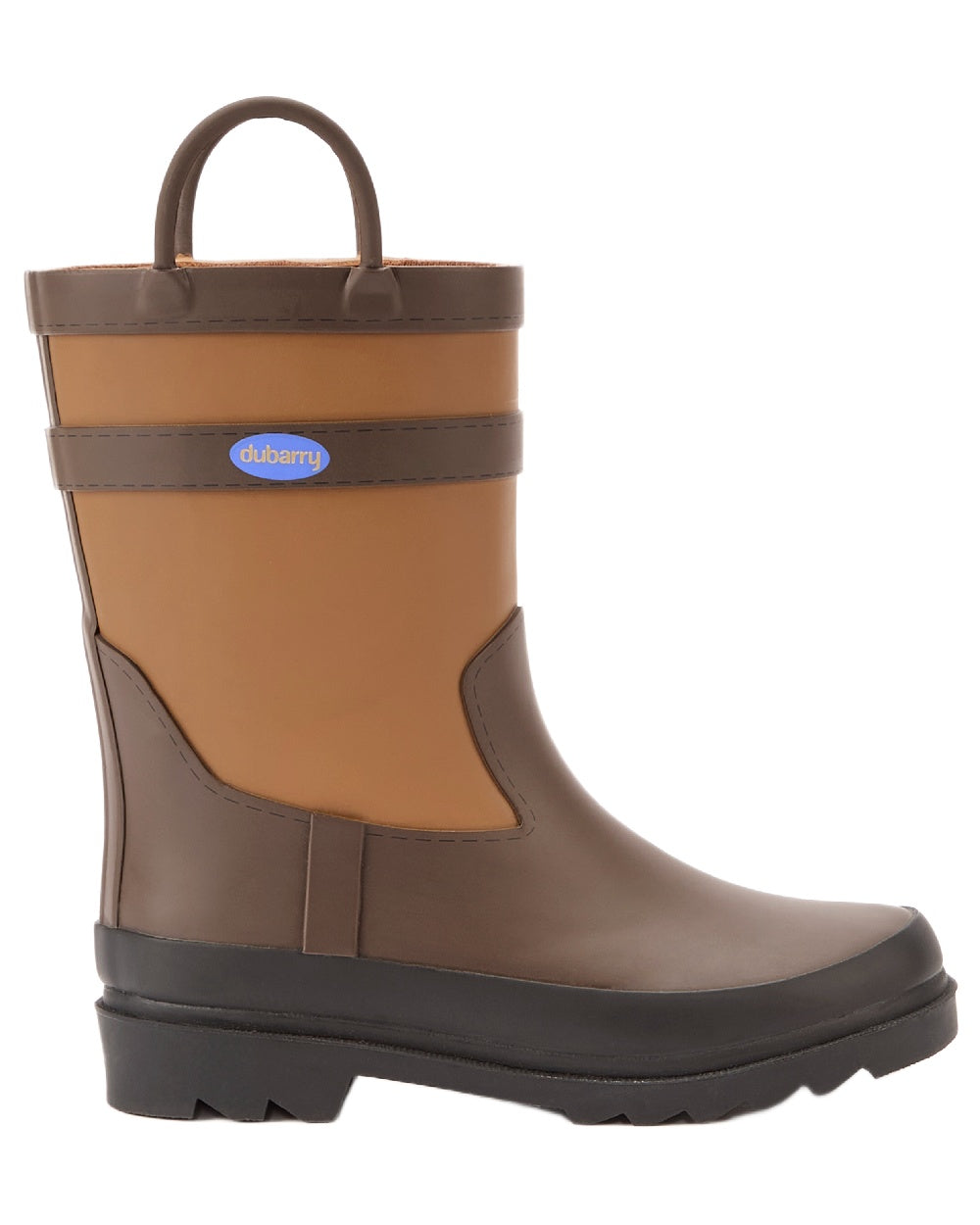 Walnut Coloured Dubarry Childrens Splash Waterproof Boots on white background