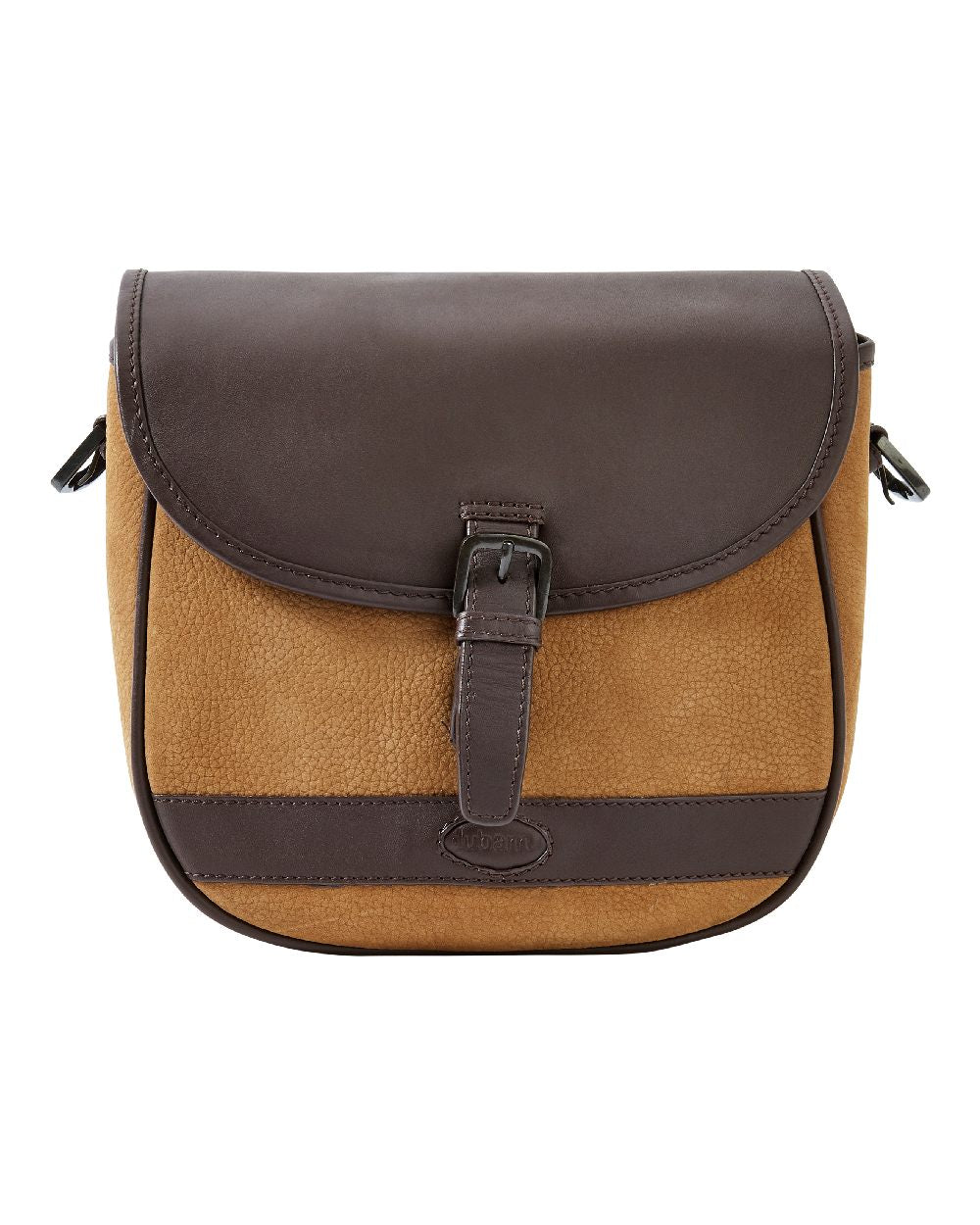 Brown coloured Dubarry Clara Leather Saddle Bag on white background