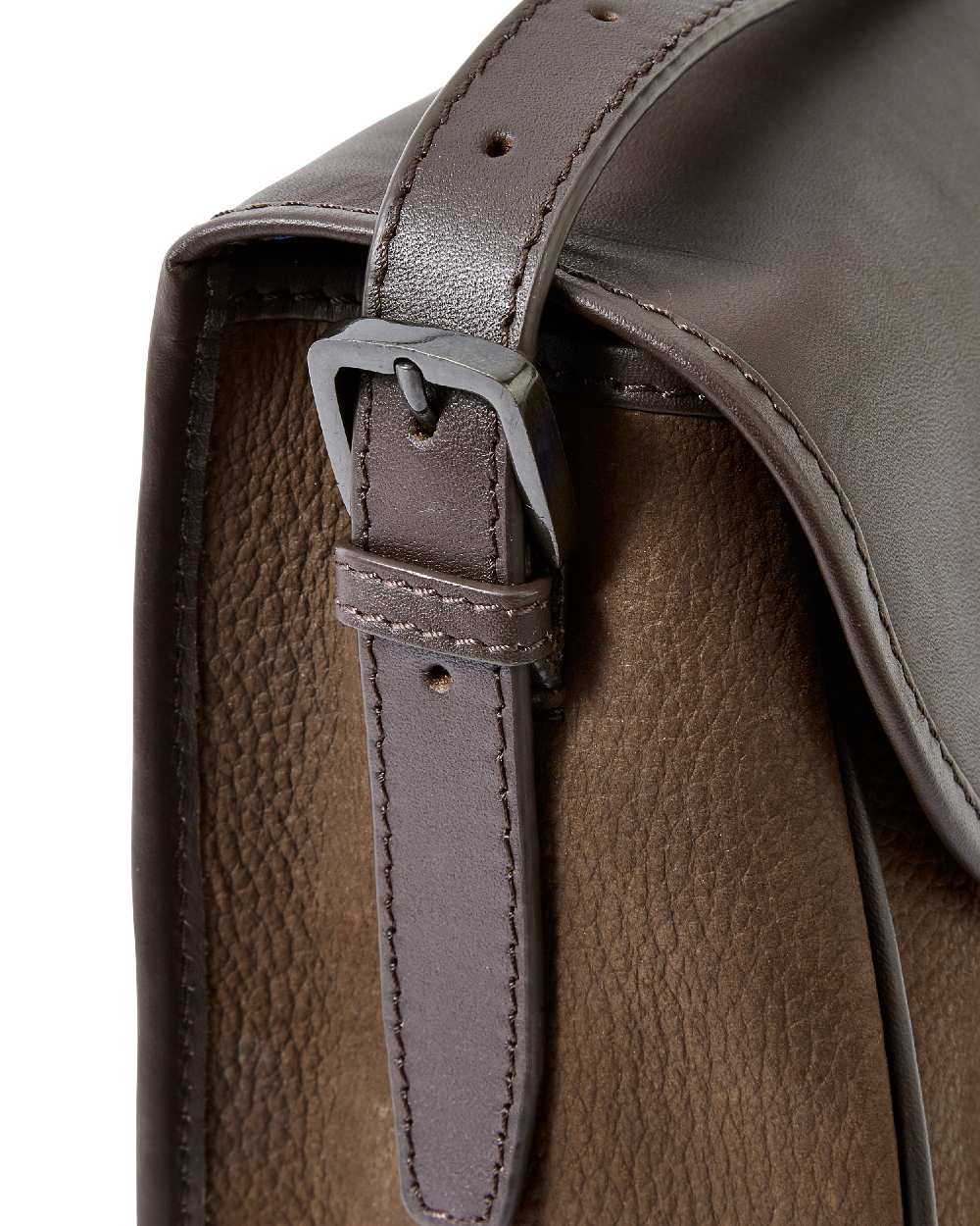 Walnut coloured Dubarry Clara Leather Saddle Bag on white background