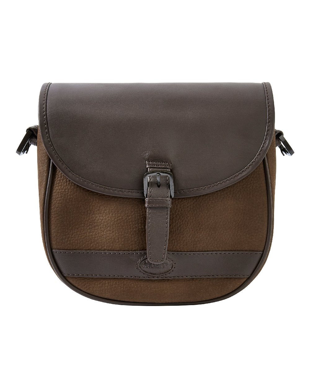 Walnut coloured Dubarry Clara Leather Saddle Bag on white background