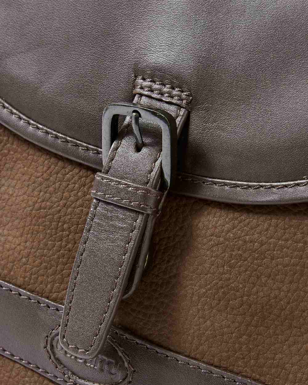 Walnut coloured Dubarry Clara Leather Saddle Bag on white background