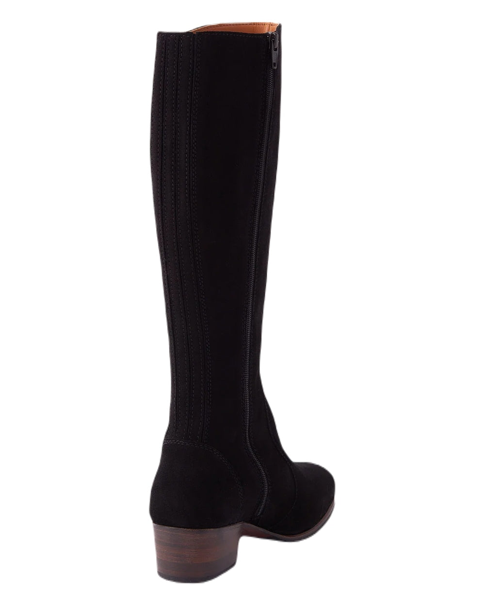Black Suede coloured Dubarry Downpatrick Knee High Boots on white background