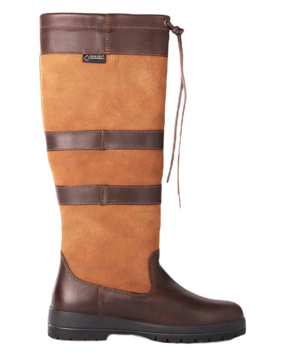 Brown coloured Dubarry Galway Country Boots on white background
