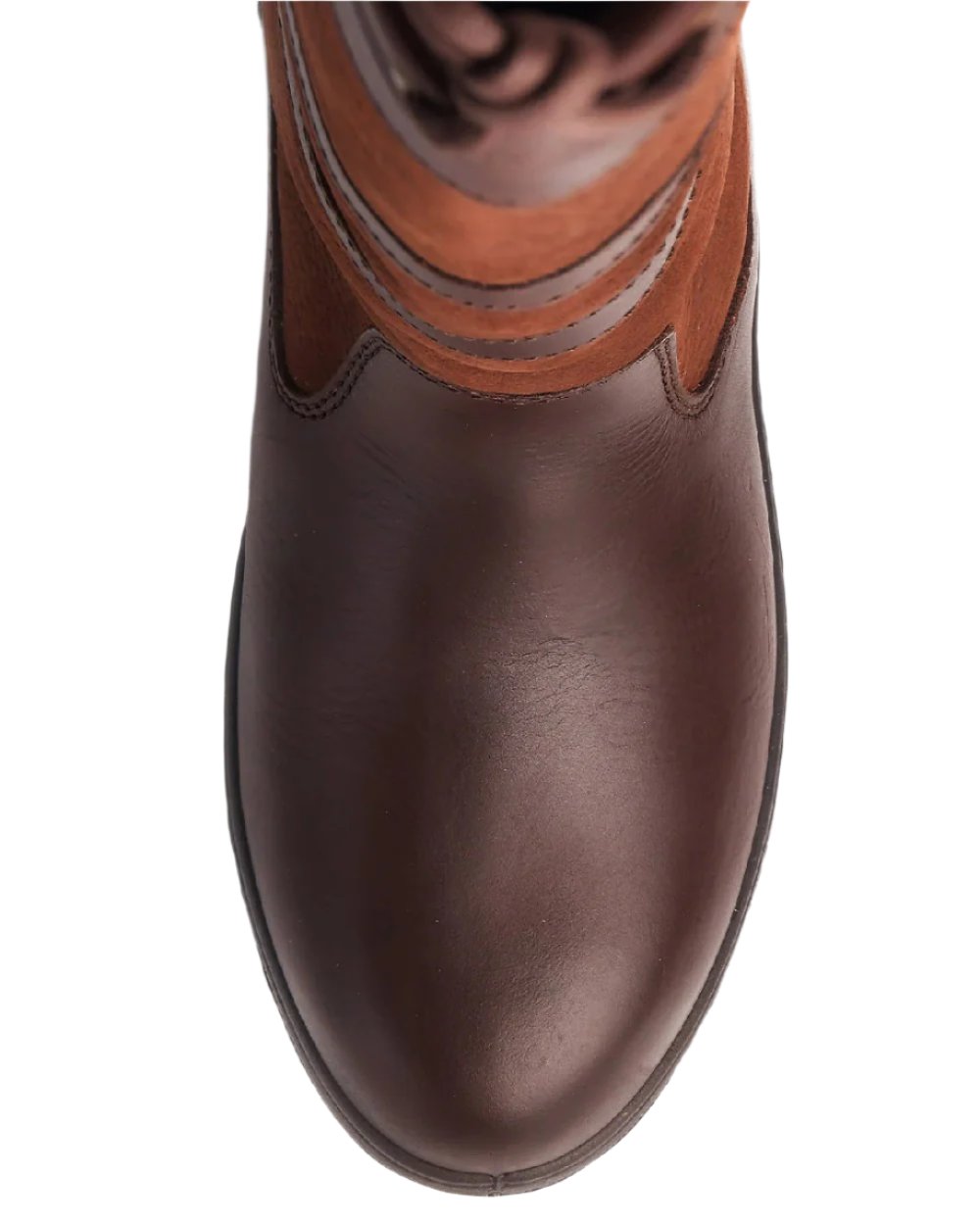 Walnut coloured Dubarry Galway Country Boots on white background