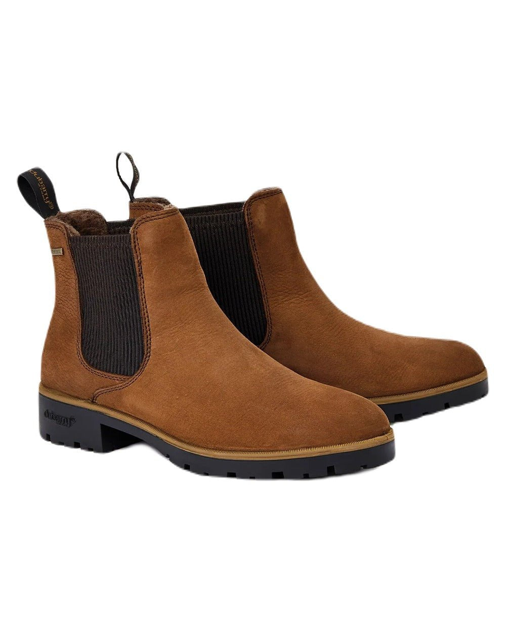 Walnut coloured Dubarry Kilcommon Chelsea Boots on white background