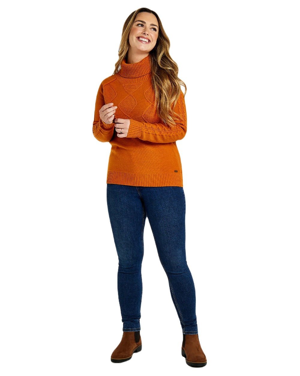 Walnut coloured Dubarry Kilcommon Chelsea Boots on white background