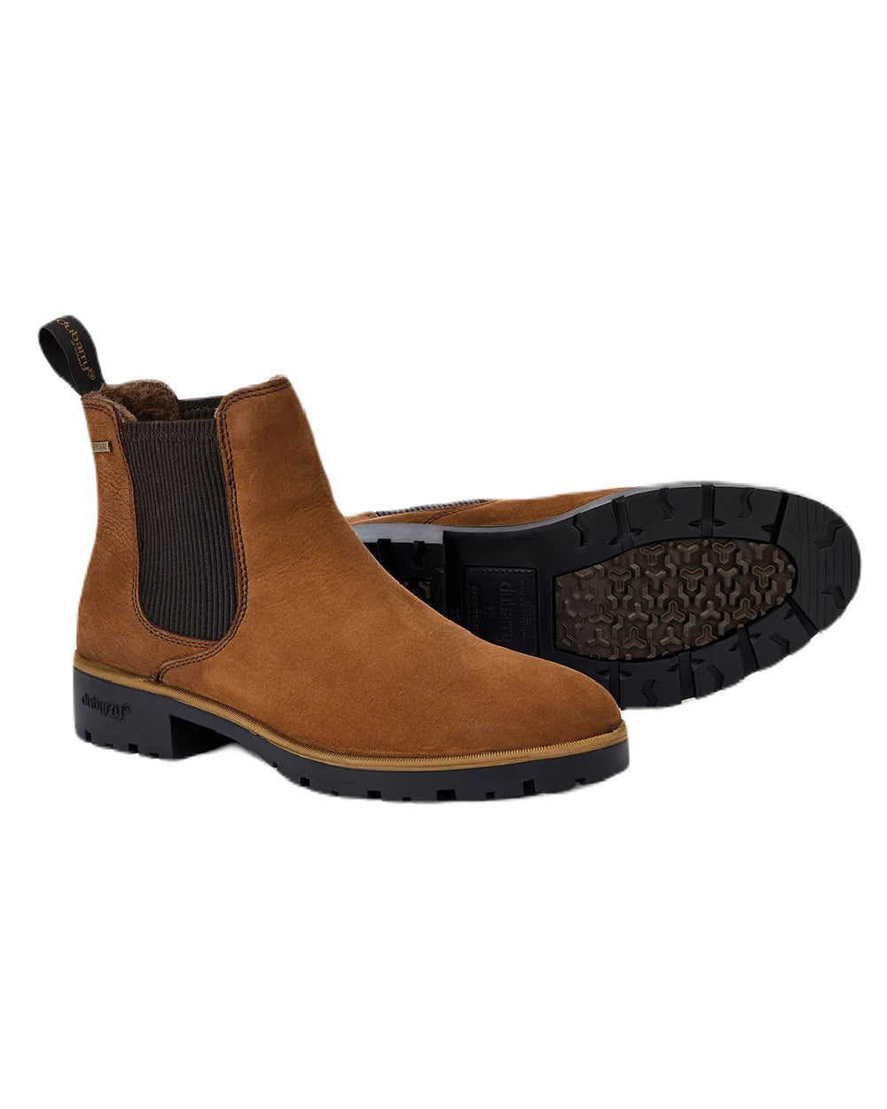 Walnut coloured Dubarry Kilcommon Chelsea Boots on white background