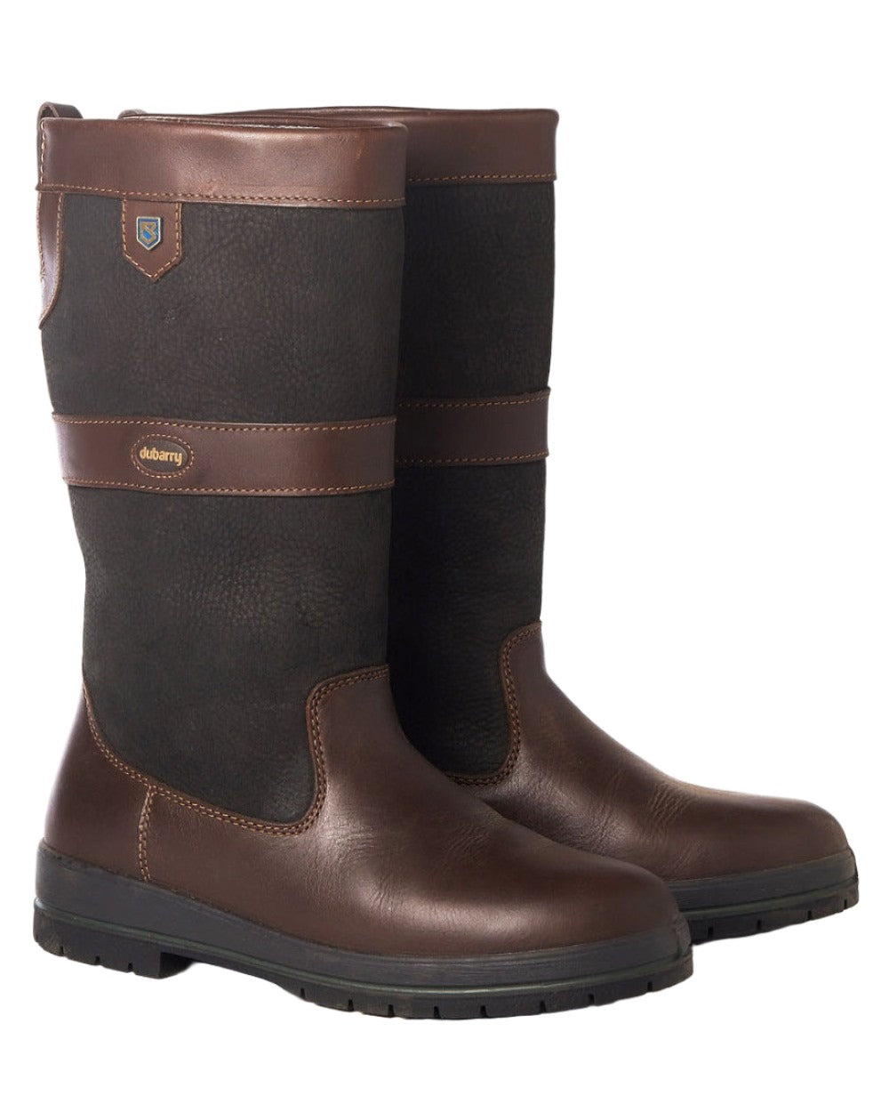 Black/Brown coloured Dubarry Kildare Country Boots on white background