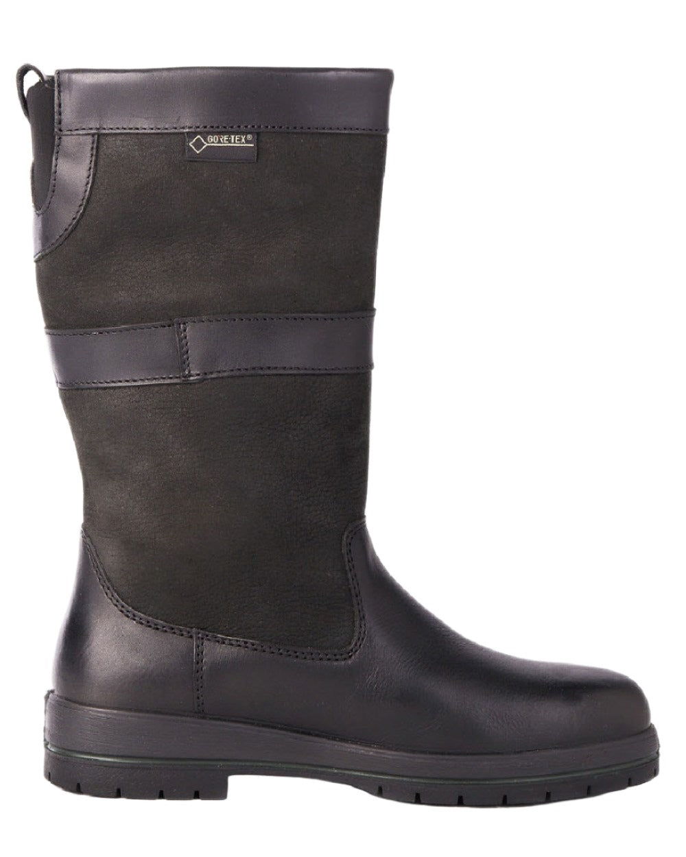 Black coloured Dubarry Kildare Country Boots on white background