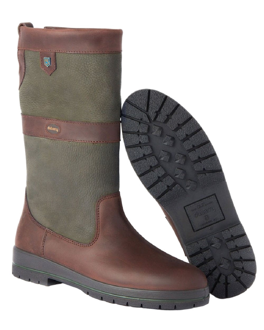 Ivy coloured Dubarry Kildare Country Boots on white background