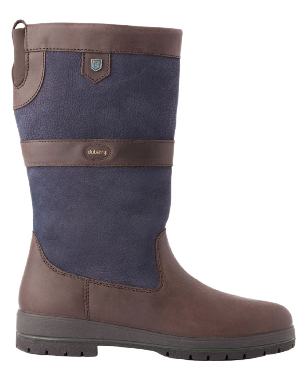 Navy/Brown coloured Dubarry Kildare Country Boots on white background