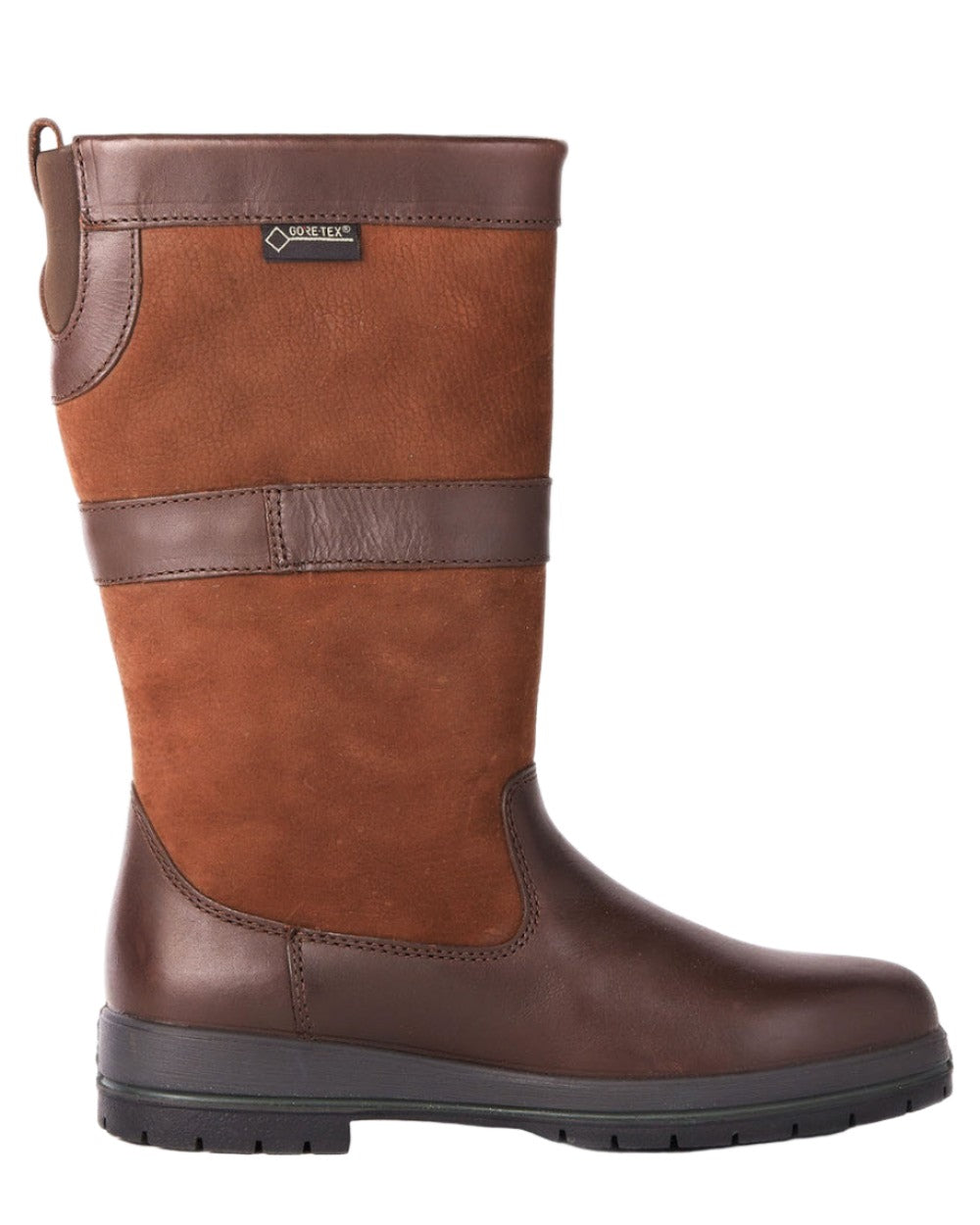 Walnut coloured Dubarry Kildare Country Boots on white background