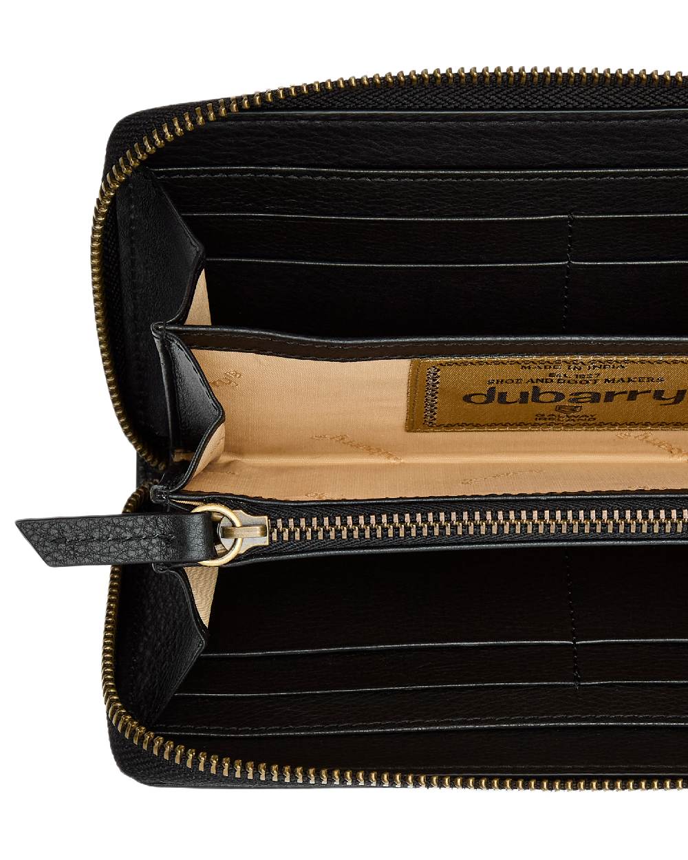 Black Coloured Dubarry Killucan Leather Wallet on white background