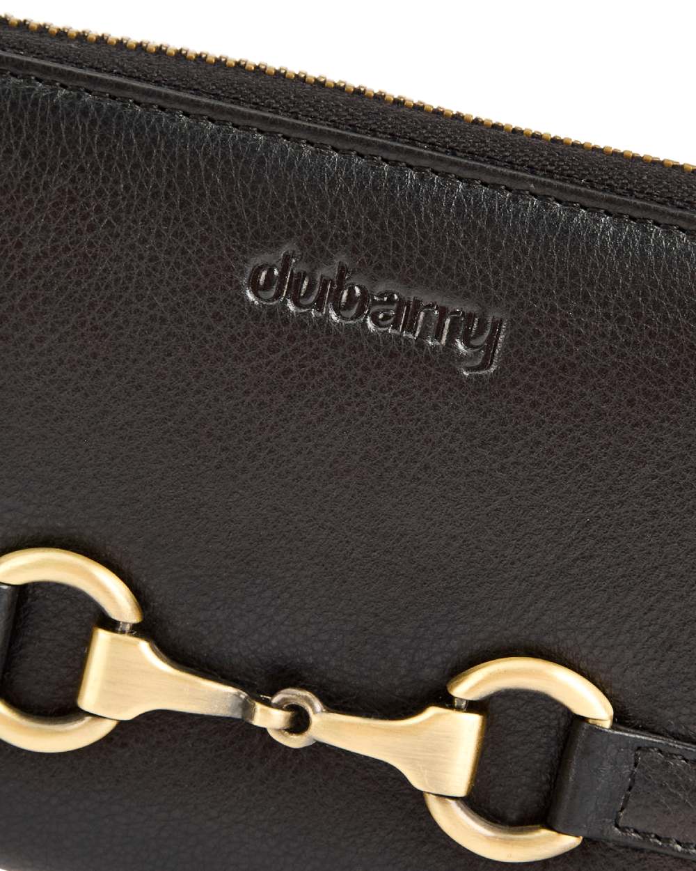 Black Coloured Dubarry Killucan Leather Wallet on white background