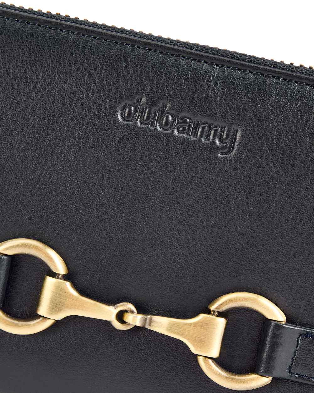 Navy Coloured Dubarry Killucan Leather Wallet on white background