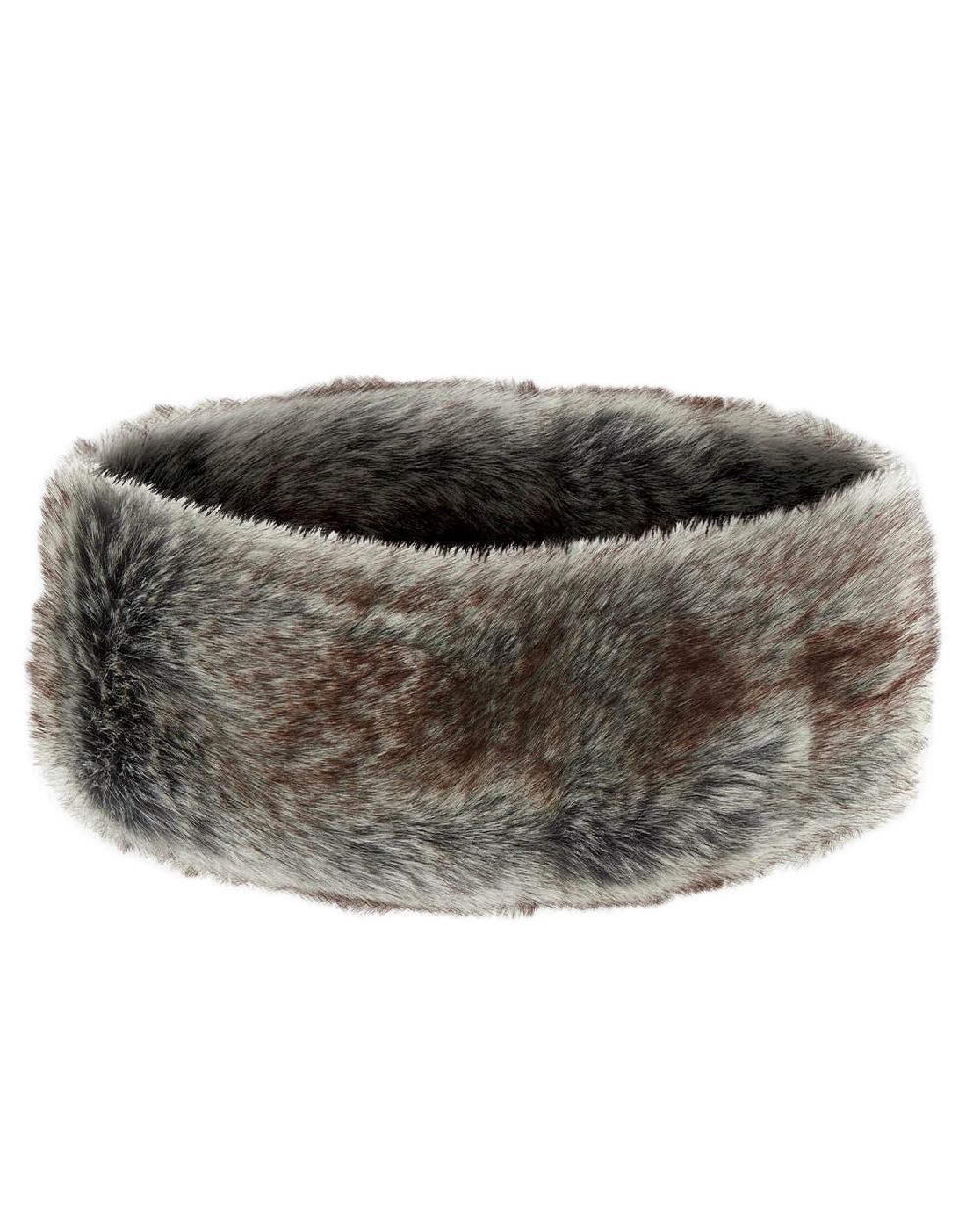 Sable Coloured Dubarry Ladies Faux Fur Headband On A White Background