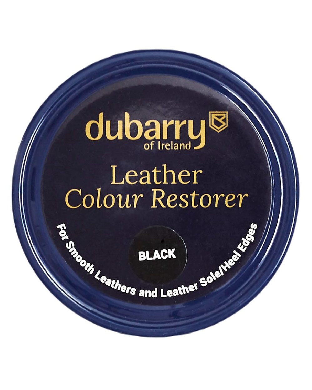Black coloured Dubarry Leather Colour Restorer on white background