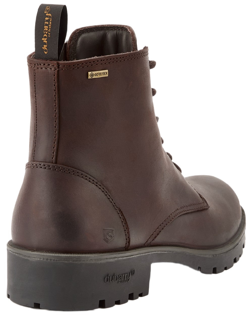 Old Rum Coloured Dubarry Mens Ballywater Lace Up Country Boots on white background