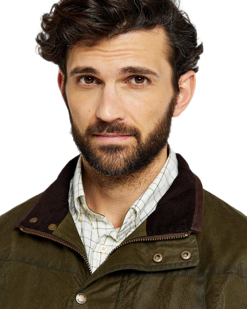 Fennel Coloured Dubarry Mens Chalkhill Wax Jacket on white background