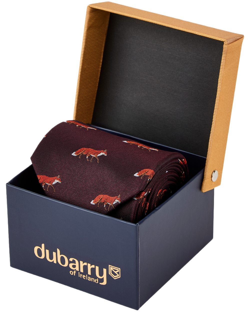 Merlot Coloured Dubarry Mens Kavanagh 100% Silk Woven Tie on white background