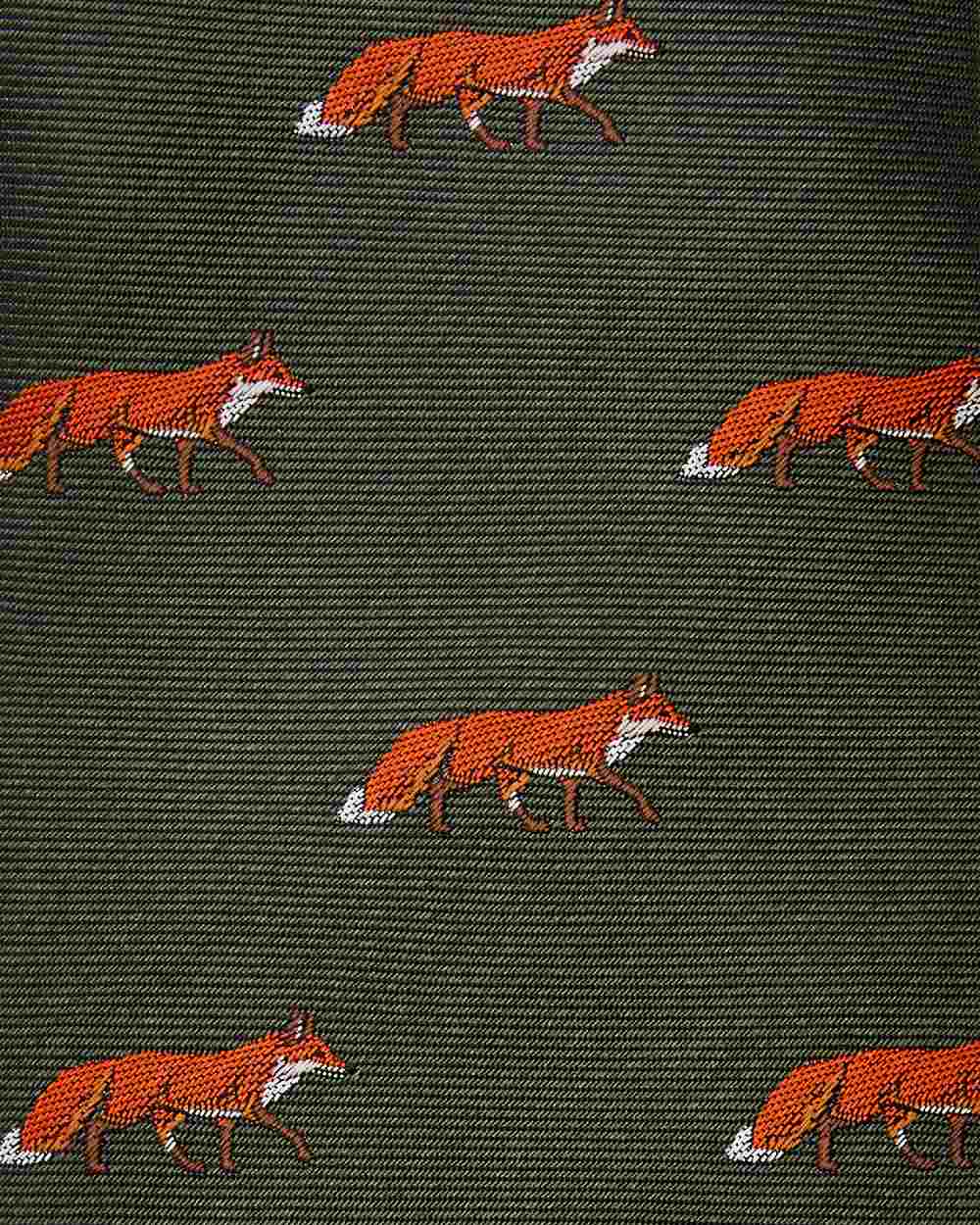 Olive Coloured Dubarry Mens Kavanagh 100% Silk Woven Tie on white background