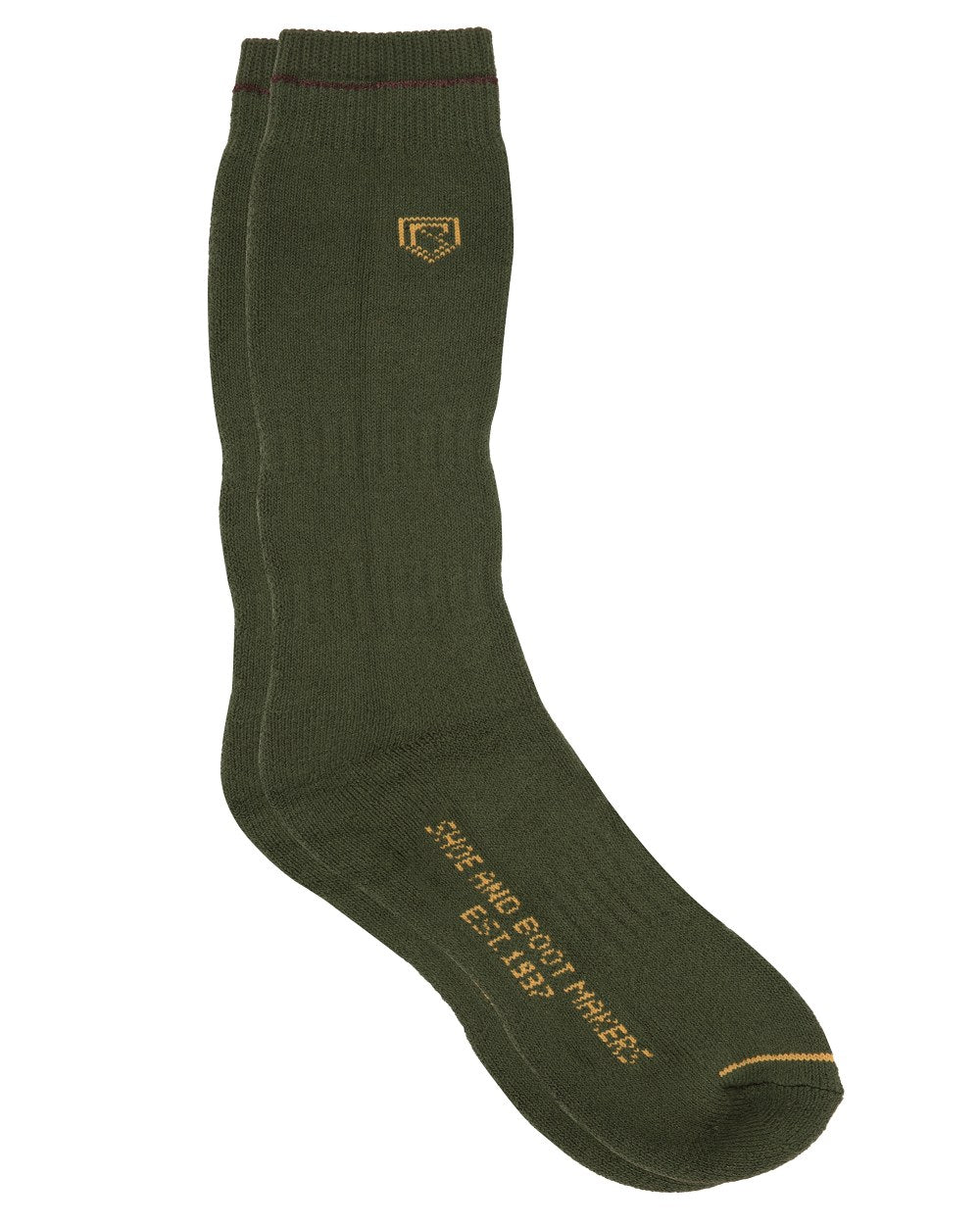 Olive coloured Dubarry Mens Short Boot Socks on white background