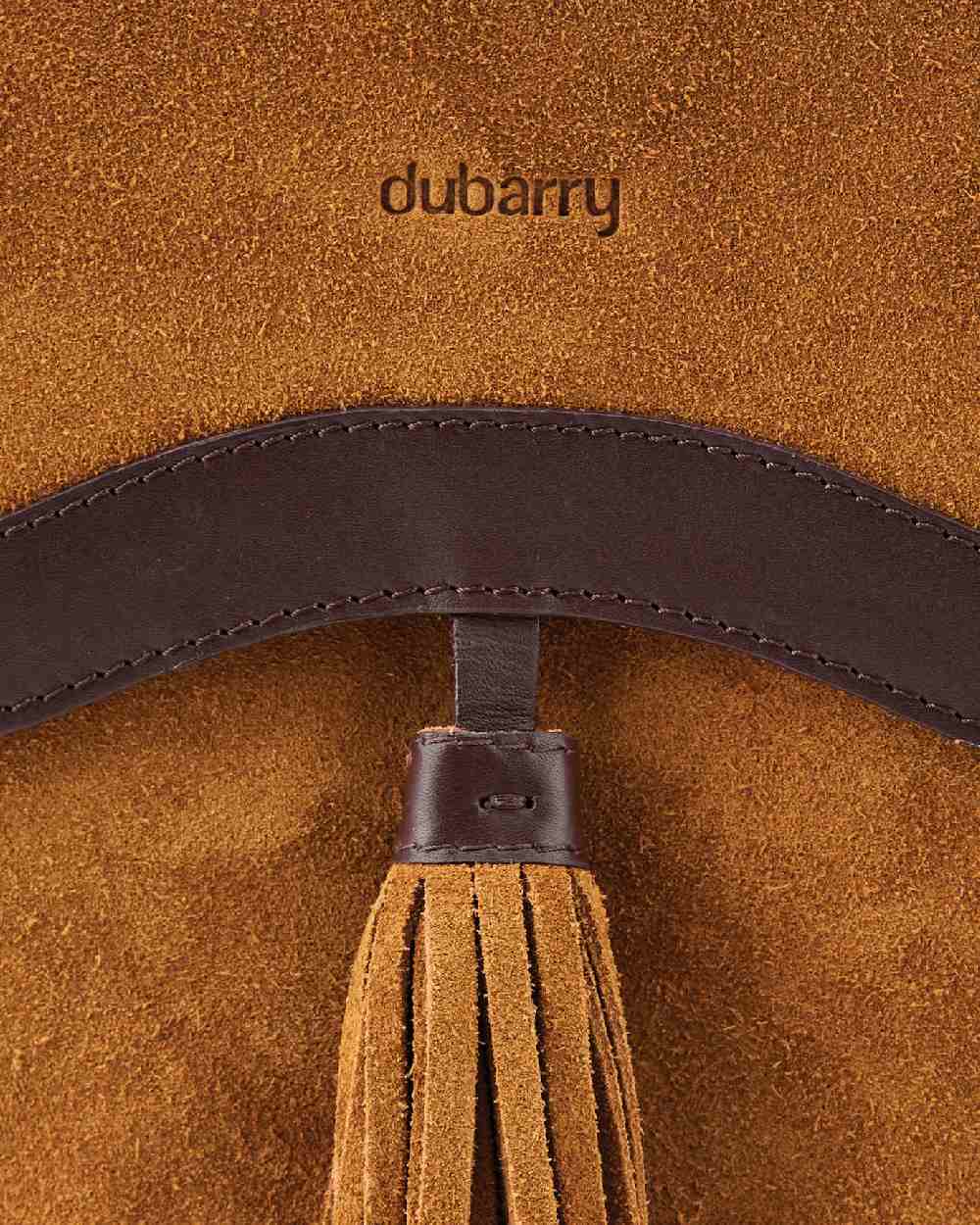 Camel coloured Dubarry Monart Saddle Bag on white background