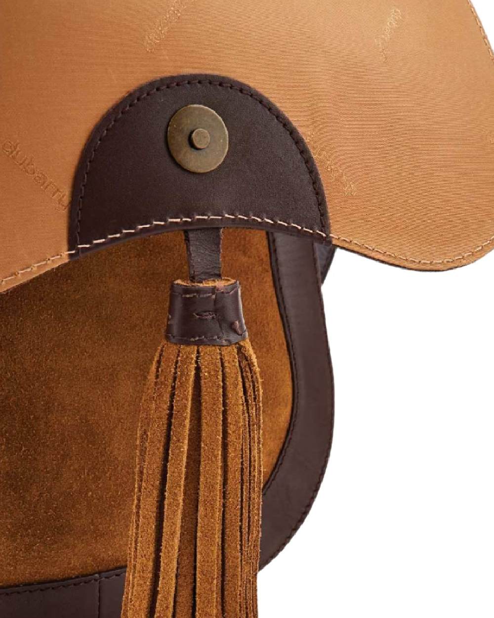 Camel coloured Dubarry Monart Saddle Bag on white background
