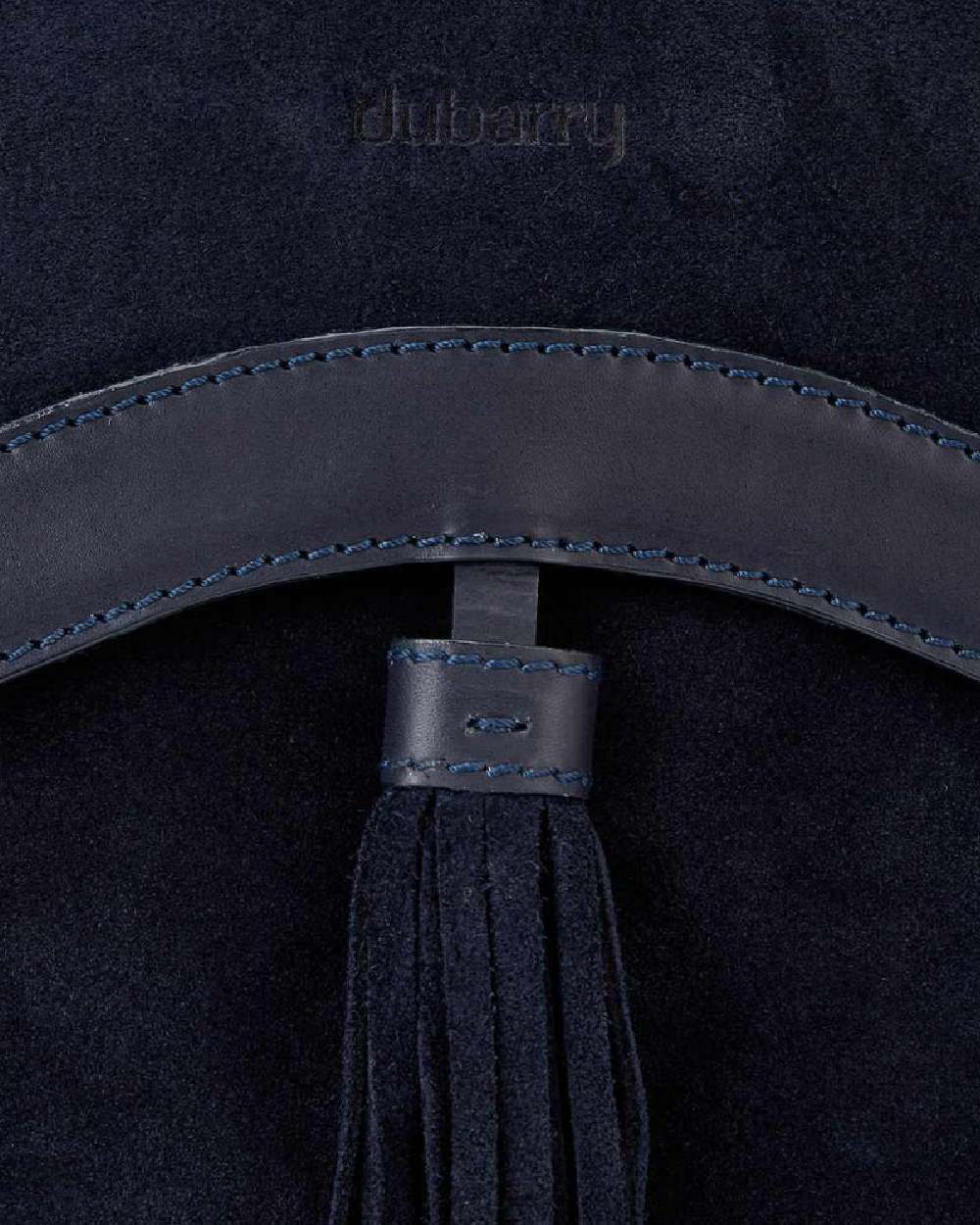 French Navy coloured Dubarry Monart Saddle Bag on white background