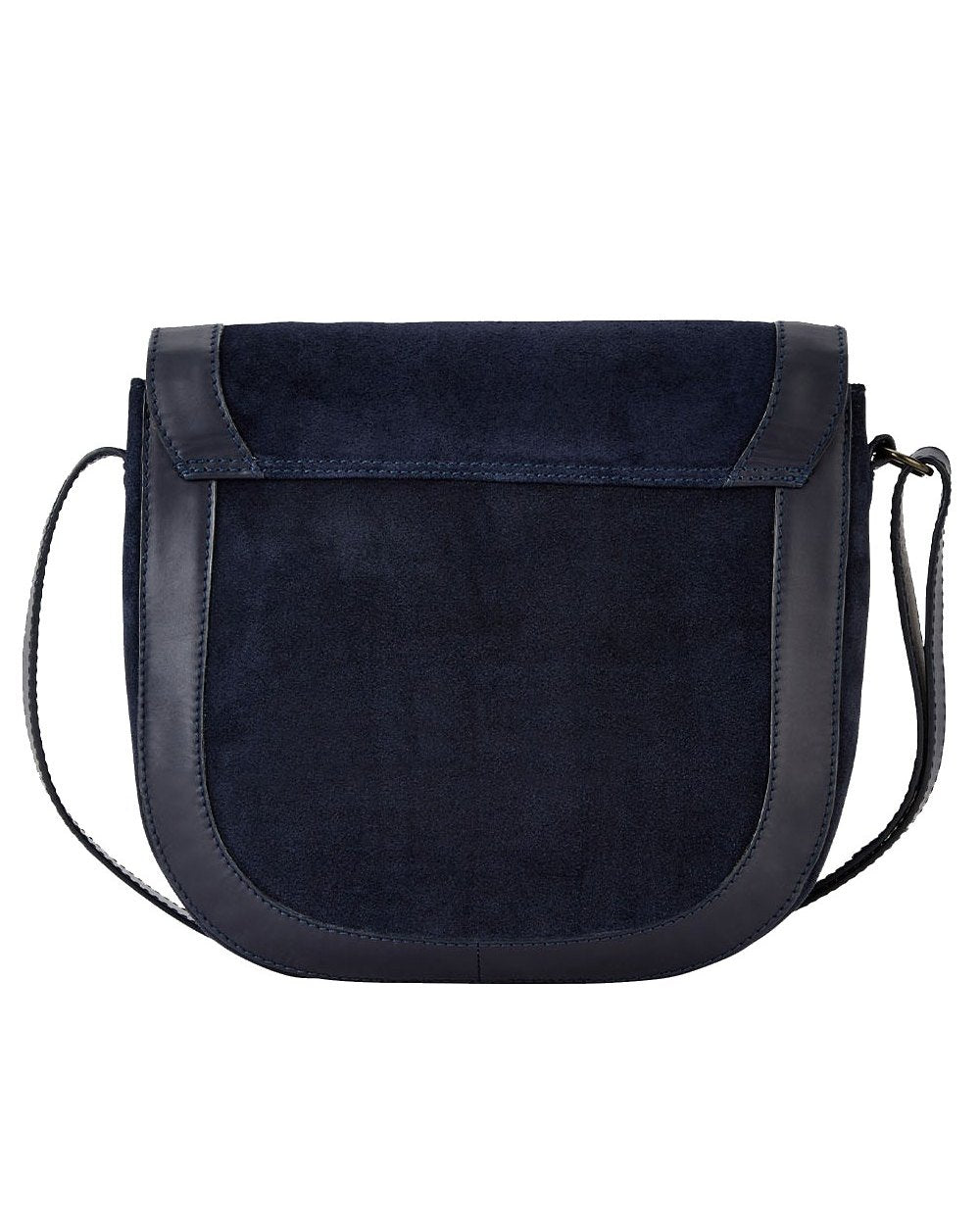 French Navy coloured Dubarry Monart Saddle Bag on white background
