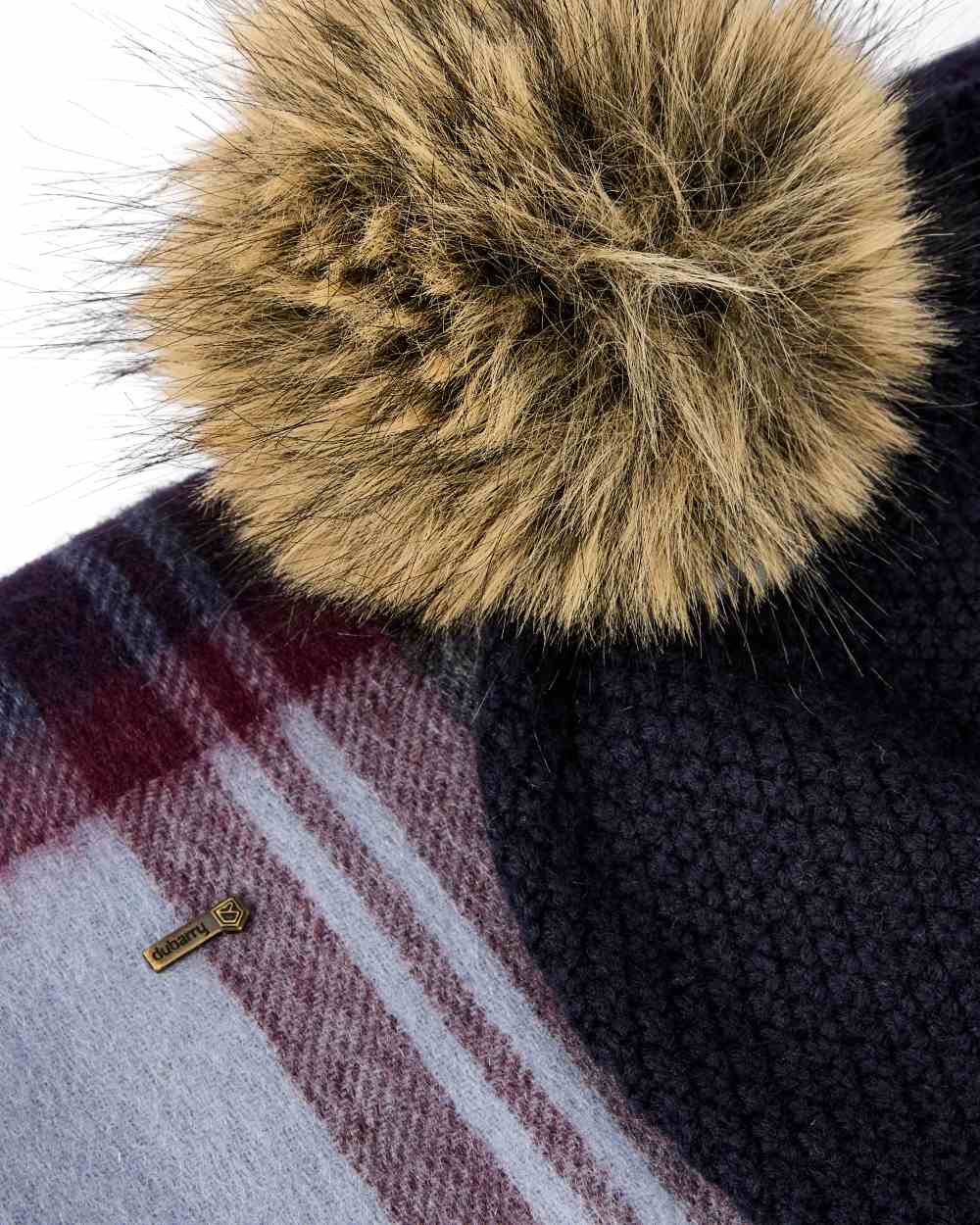 Navy coloured Dubarry Newbawn Hat And Scarf Gift Set on white background