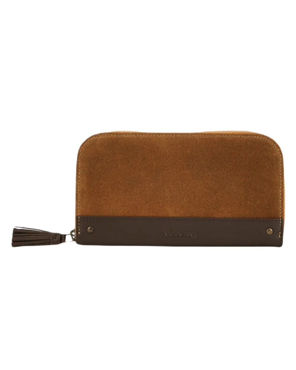 Camel coloured Dubarry Northbrook Suede Purse on white background