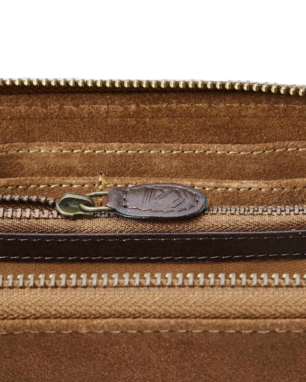 Camel coloured Dubarry Northbrook Suede Purse on white background