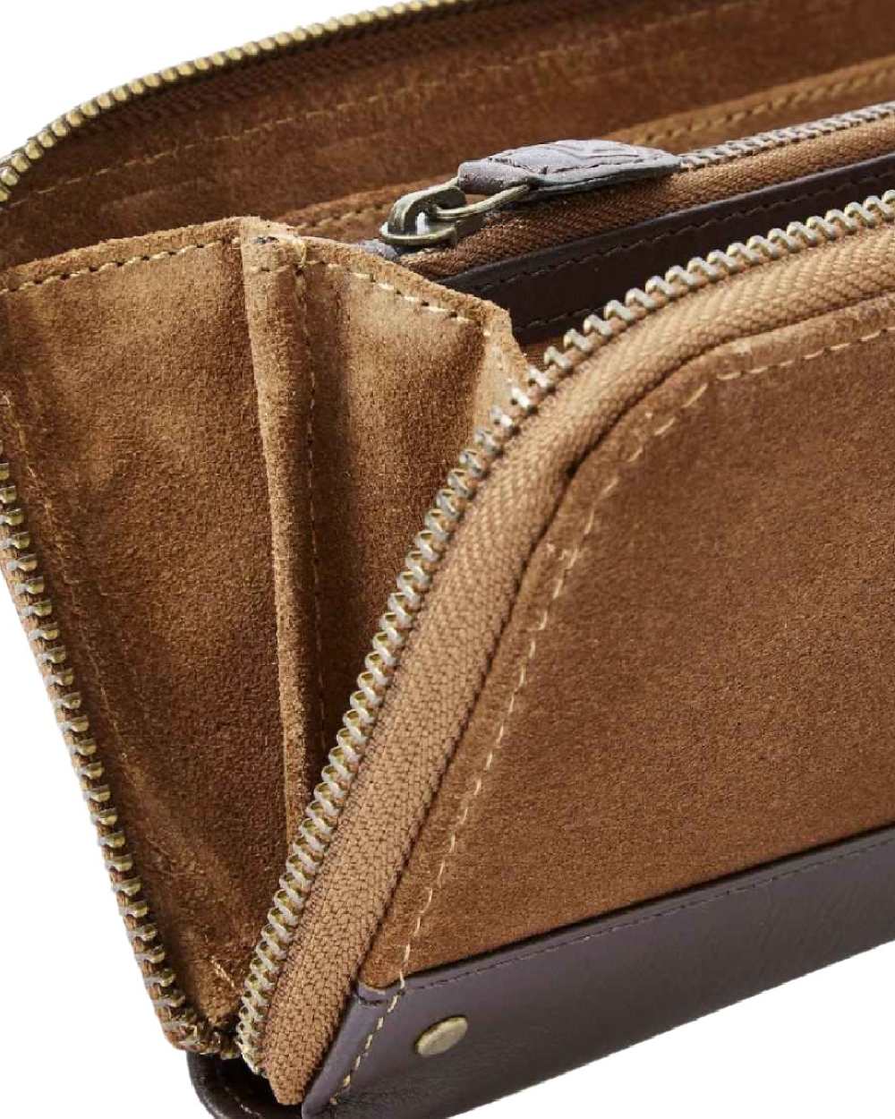 Camel coloured Dubarry Northbrook Suede Purse on white background