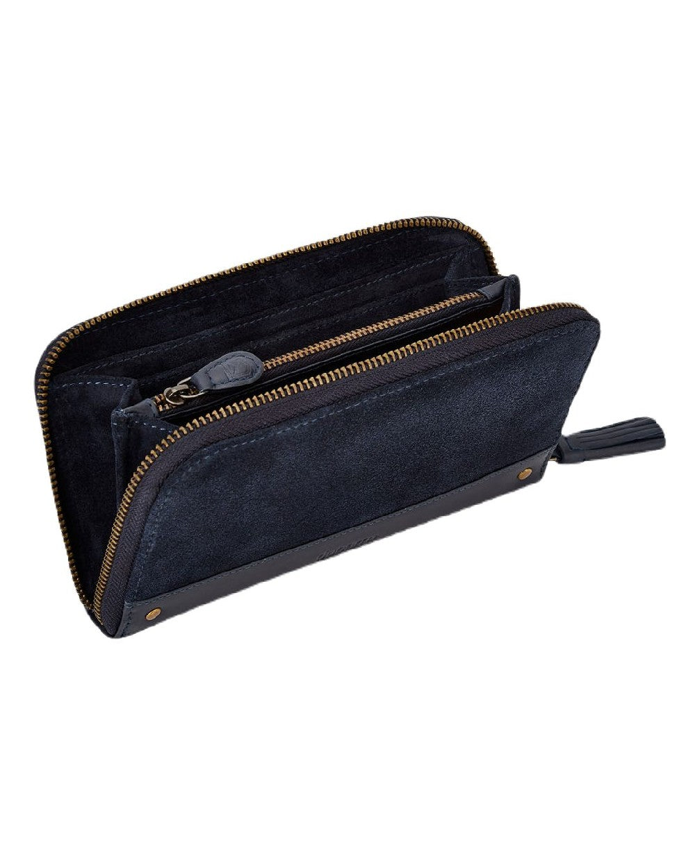 French Navy coloured Dubarry Northbrook Suede Purse on white background