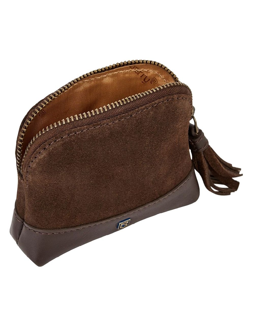 Cigar coloured Dubarry Richmond Suede Purse on white background