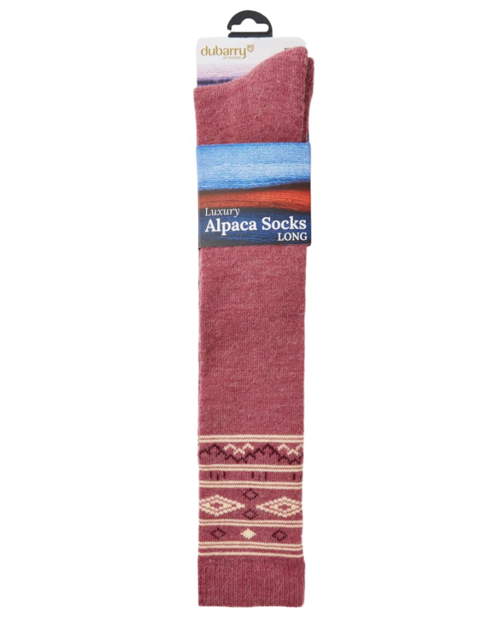 Clover coloured Dubarry Rolestown Fair Isle Alpaca Socks on white background