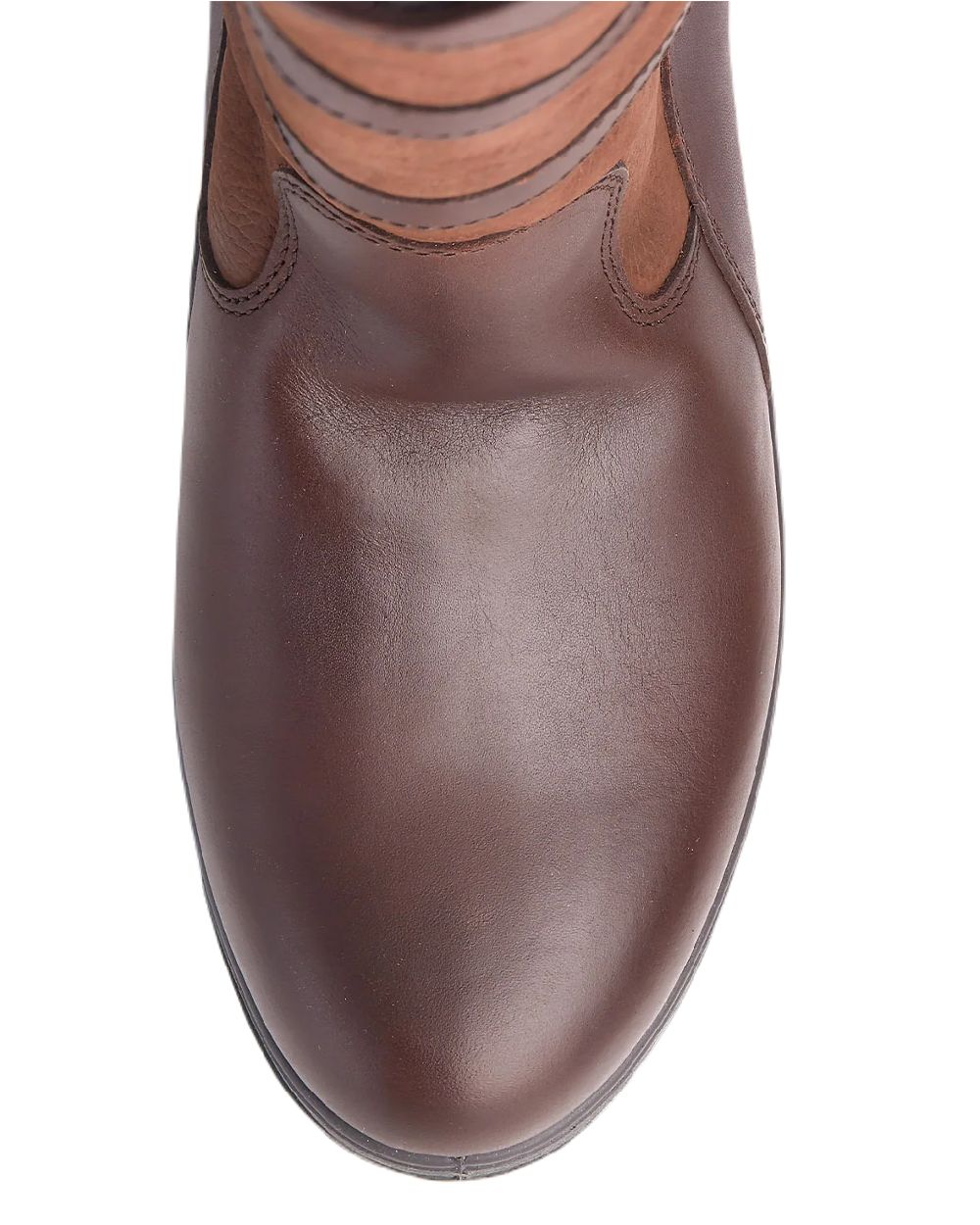 Walnut coloured Dubarry Wexford Country Boots on white background