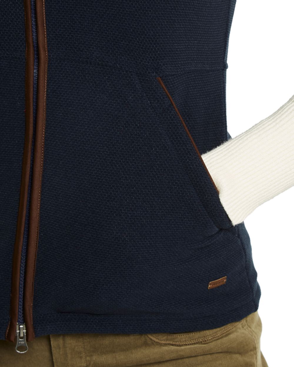 Navy Coloured Dubarry Womens Carbury Fleece Gilet on white background