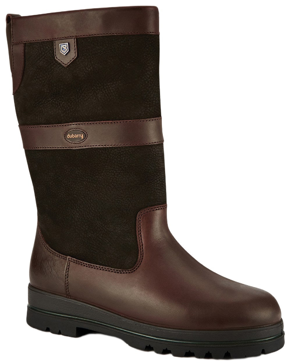 Black Brown Coloured Dubarry Womens Donegal Country Boots on white background