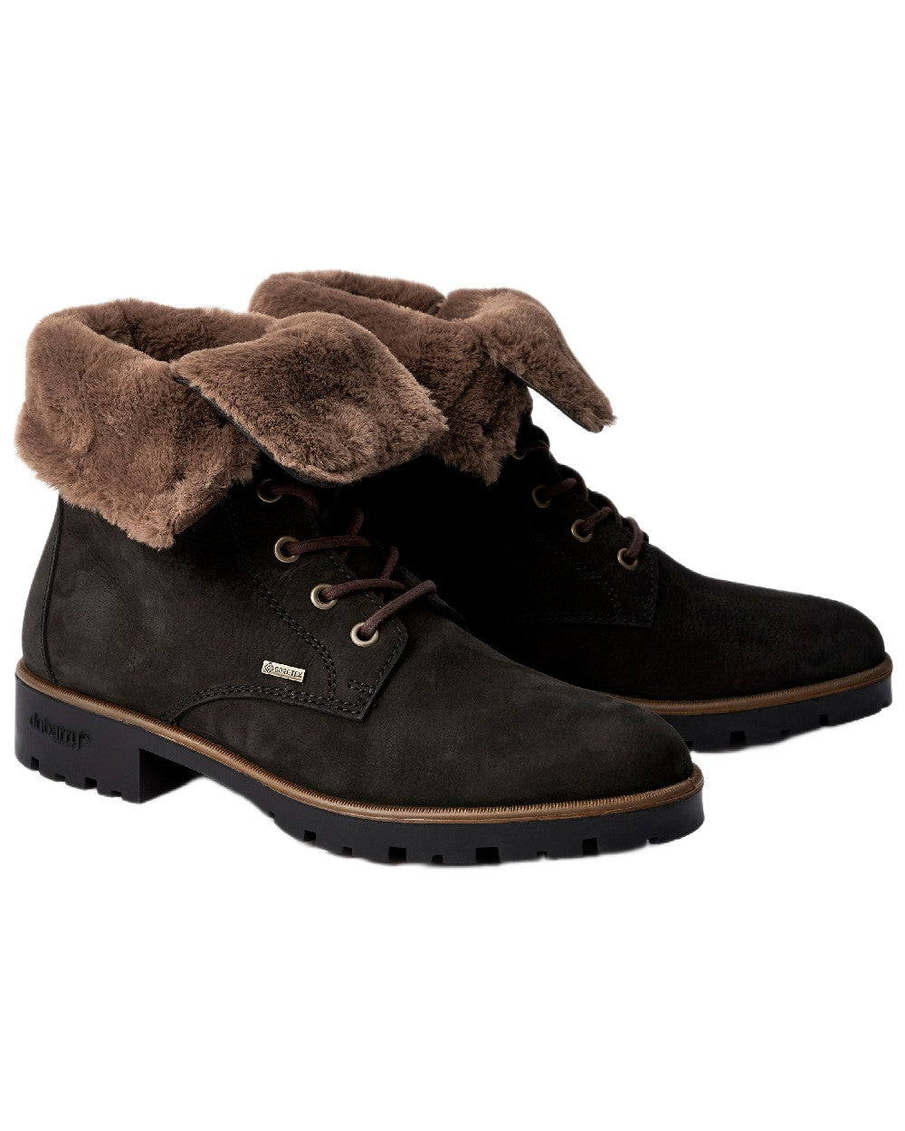 Black Coloured Dubarry Womens Glengarriff Ankle Boots on white background