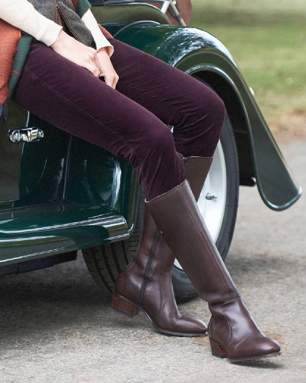 Plum Coloured Dubarry Womens Honeysuckle Jeans on white background