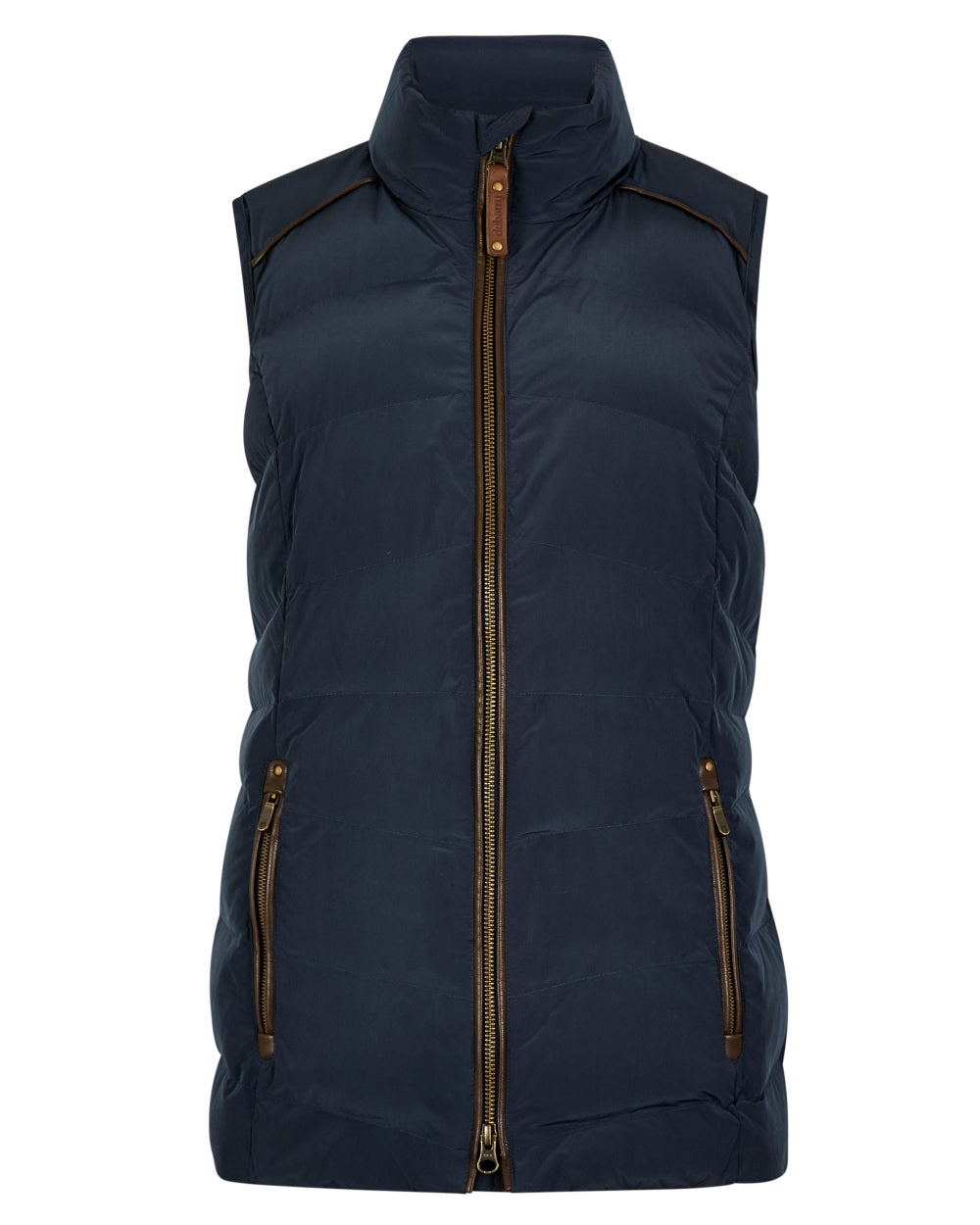Navy coloured Dubarry Womens Kilcarey Quilted Gilet on white background