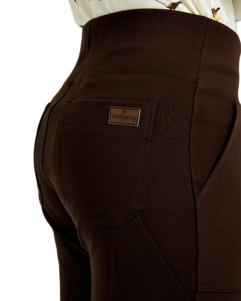 Bourbon coloured Dubarry Womens Pepperwort Leggings on white background