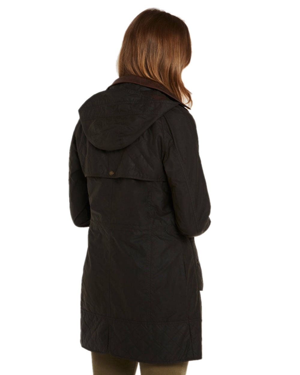 Verdigris Coloured Dubarry Womens Radford Wax Jacket on white background